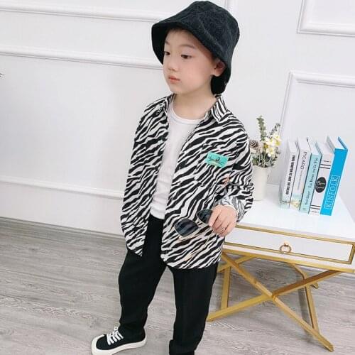 Boys Summer Cool Zebra Shirt +Pants 2Pcs Clothing Set School Kids Uniforms Gentleman Outdoor TrackSuit Children Birthday Dress