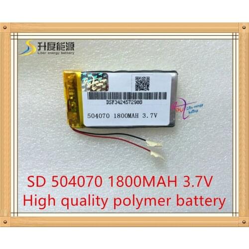 Tablet battery Liter energy battery 3.7V lithium polymer battery 504070 1800MAH interphone GPS navigation recorder