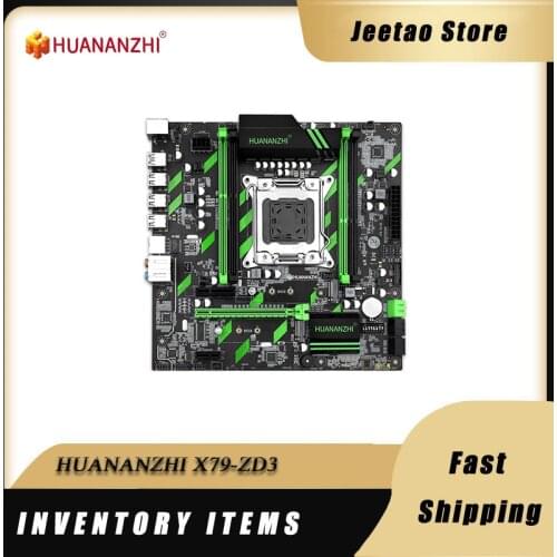 HUANANZHI X79-ZD3 X79 motherboard LGA2011 USB3.0 PCI-E 16X NVME NGFF M.2 SSD Support REG ECC RAM Xeon E5 C2/V1/V2CPU M-ATX SATA3