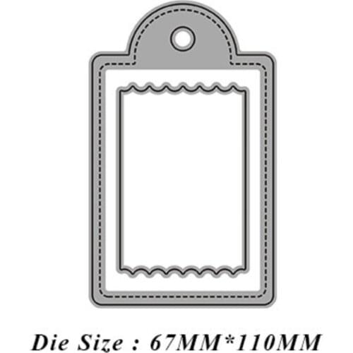 Metal Cutting Dies for 2021 New Scrapbooking Tag Label Frame Edge No Stamps Crafts Background Cutter Paper Cardmaking Stencil