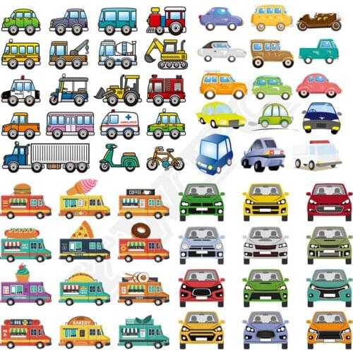 Mini Cars Iron Patches For Clothing Creative Fashion Patches For Clothing DIY Iron-on Transfers Applique For Shoes Patches