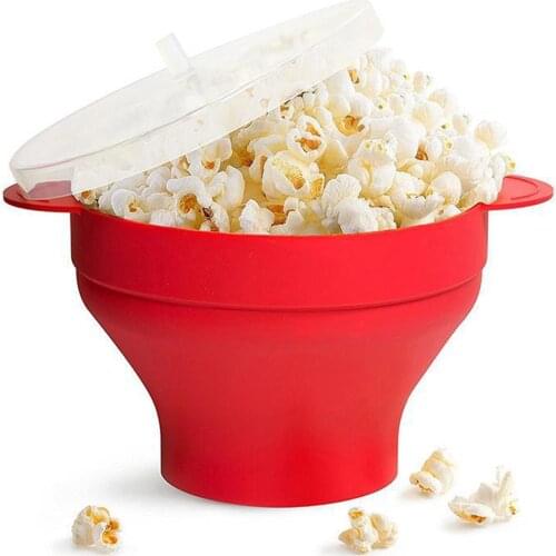 Popcorn Microwave Maker Bowl Popcorn Bucket DIY Popcorn Maker with Lid High Quality Kitchen Easy Tools