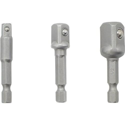 Hex Shank To Square Head Sleeve Post With Bead Set 3PCS Wind Batch 1/4 3/8 1/2 Conversion Post