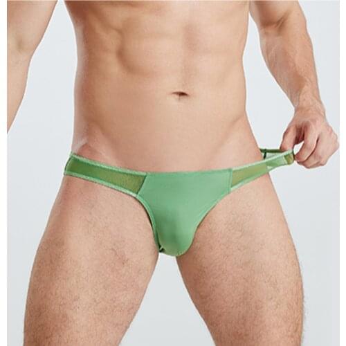 Mens Underwear Ultra-thin Mesh Breathable Mens Panties Transparent Sexy Body Shaping Hip Lift Briefs