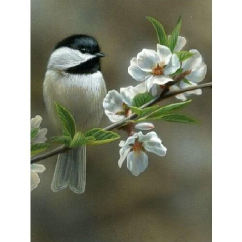 5D Diy Diamond Embroidery Sparrow and flower Square Rhinestone Pattern Sets Diamond Painting Cross Stitch Wall Decor Needlwork