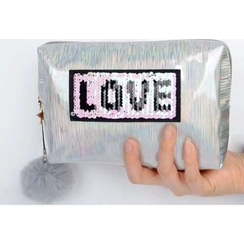 New laser cosmetic bag large portable mobile phone cosmetic travel storage bag waterproof clutch bag coin purse