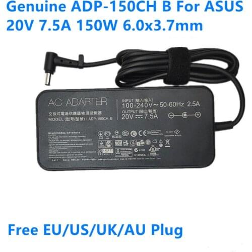 Genuine ADP-150CH B 20V 7.5A 150W 6.0x3.7mm A18-150P1A AC Adapter Charger For ASUS TUF Gaming FX505DT ROG G531GT GL731GT Laptop