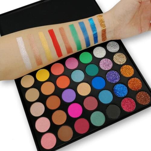 35 Colors Studio Matte Eyeshadow Power Palette Glitter Highlighter Shimmer Make Up Pigment Nude Eye Shadow Shine Glitter Palette