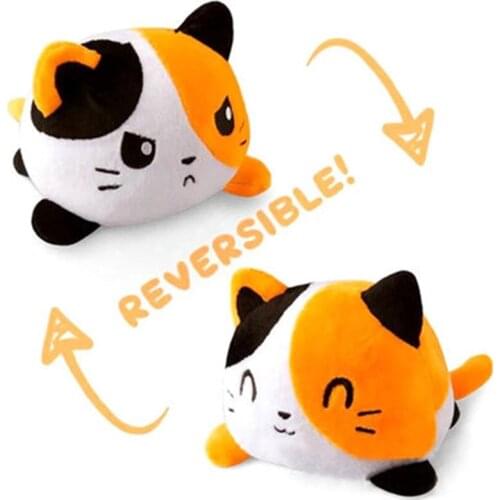 Flip Cat Plush Toy Reversibles Animals Double-Sided Flip Doll Pillow Cushion Shifter Children Girl Christmas Gift