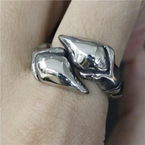 Size 7-13 Sharp Claws Ring 316L Stainless Steel Jewelry Cool Design Mens Eagle Claw Ring