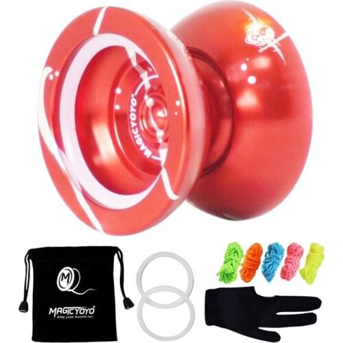 MAGICYOYO N11 Alloy Aluminum Professional Yoyo Unresponsive Yoyo Ball With Bag, Glove And 5 Strings