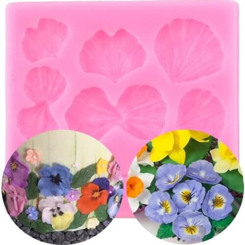 Phalaenopsis Petals Silicone Mold Cupcake Topper Fondant Cake Decorating Tools Chocolate Molds Candy Clay Mould Polymer Moulds