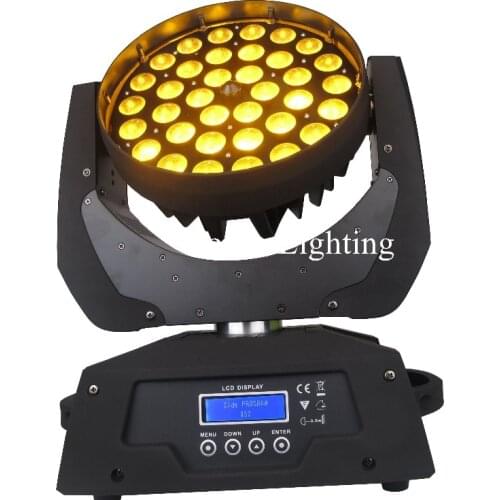 36Pcs RGBWAY Led Moving Head Wash Stage Lighting Dj Mobile Head Zoom Light 6 Color Switch Hall Party Club Disco Bar Led Render