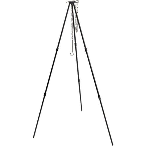 Ultra-light aluminum alloy tripod hanging pot bracket camping barbecue three sections detachable and height-adjustable