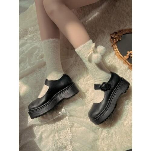 Japanese warm long pile pile of sox lovely hair bulb rabbit wool socks feet Christmas socks