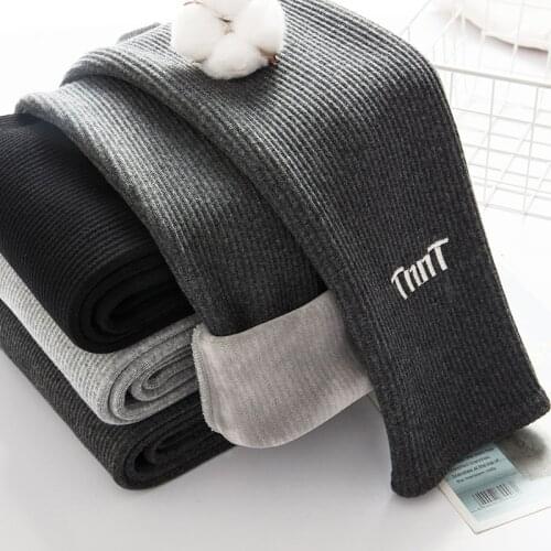 Womens Pants Autumn Winter Sexy Fitness High Waist Plush Keep Warm Thickened Cotton Thread Embroidered Leggings For Women
