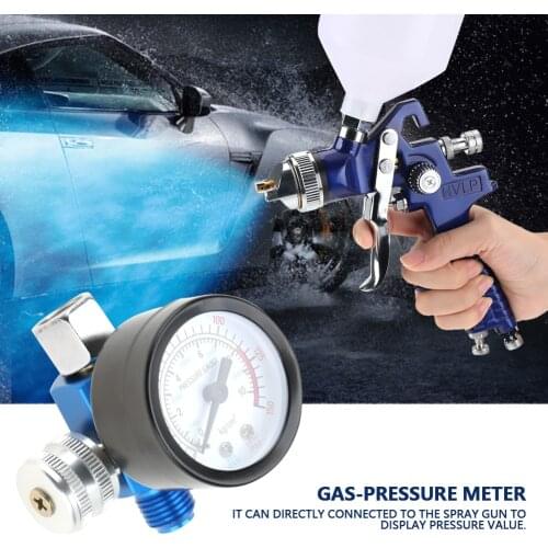 1/4” Adjustable Spray Paint Gun Auto Paint Air Pressure Regulator Pressure Gauge Pneumatic Tool Accessory 0-150PSI