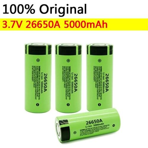 3.7V 26650 Battery 5000mAh Li-ion Rechargeable Battery For 26650A LED Flashlight Torch Li-ion Battery Battery pack batteries