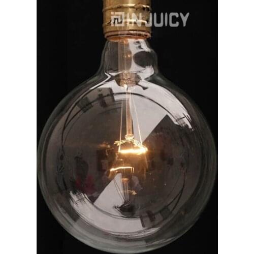 4PCS G95 RH LOFT E27 Vintage Edison bulb ball Lamp Light 40W clear glass transparent retro bar Cafe shop Halogen