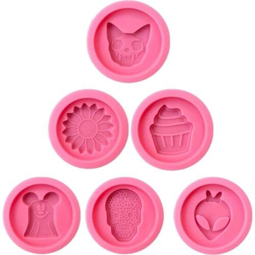 6 Pcs Phone Grip Resin Mold Phone Decoration Silicone Mold DIY Craft Tools