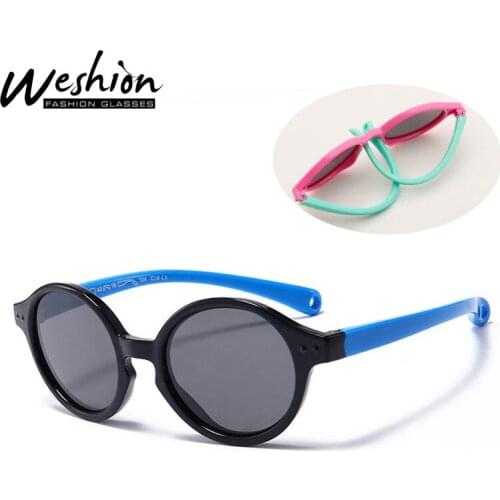 Brand Round Sunglasses Kids Polarized Girls Boy Children Eyegalsses Baby Sun Glass 2019 New Flexible Eyewear Ninos Con UV400