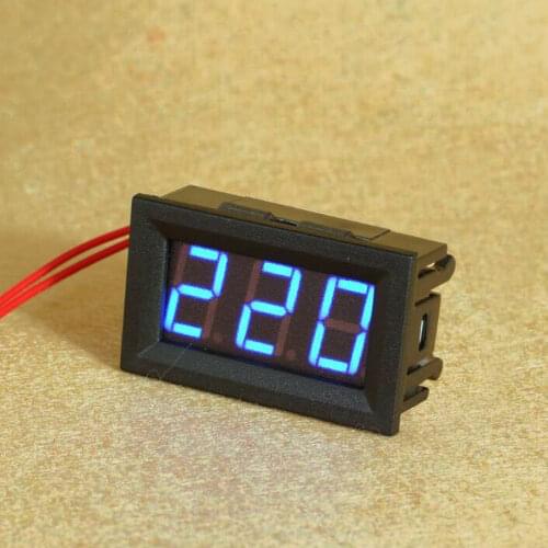 High Quality 10pcs 0.56 inch LED AC 70-500V Digital Voltmeter Home Use Voltage Display 2 Wires Red Blue Green Free Shipping