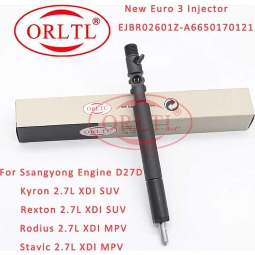 Diesel Nozzle EJBR02601Z Common Rail Injector EJB R02601Z Euro 3 Engine Sprayer Ssangyong A6650170121 For Kyron /Kyron/Rexton