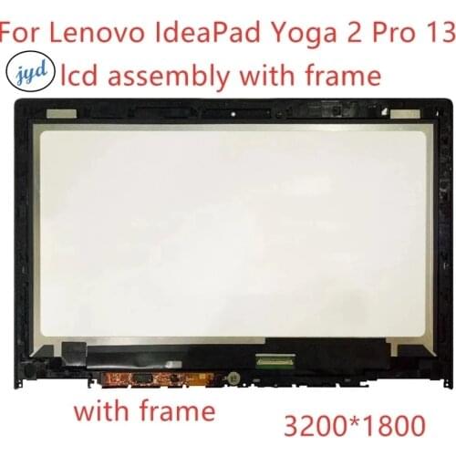 Free shipping with bezel LCD Assembly For Lenovo Yoga 2 pro 13 LTN133YL01 lcd display touch screen digitizer replacement repair