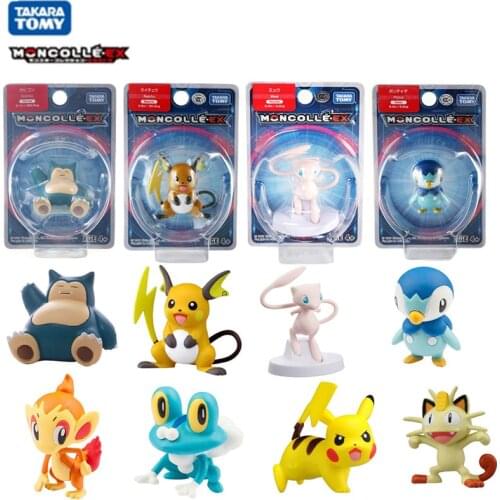 25 Styles Genuine TAKARA TOMY Pokemon Figurines Anime Pikachu Mew Snorlax Raichu Action Figure Model Kids Collection Toy Gift