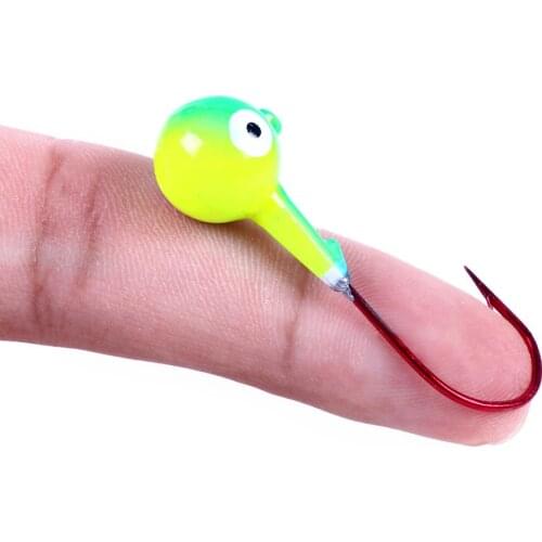 Hengjia 5pcs 7g / 10.5g Multicolor Small Jig Head Worm Crank Hook Winter Ice Fishing Wobbler