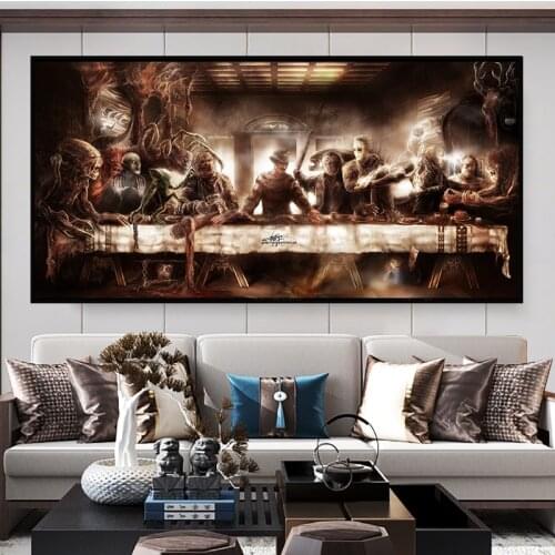 Hip Hop Legend Stars Horror Movie The Last Supper Poster Prints Canvas Painting Canvas Wall Art Picture Living Room Home Decor
