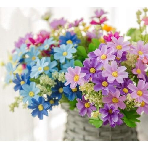 28 Flowers Artificial Jump Orchid Chrysanthemum Decoration Small Daisy Simulation Flower Home Room Table Christmas Wedding Decor