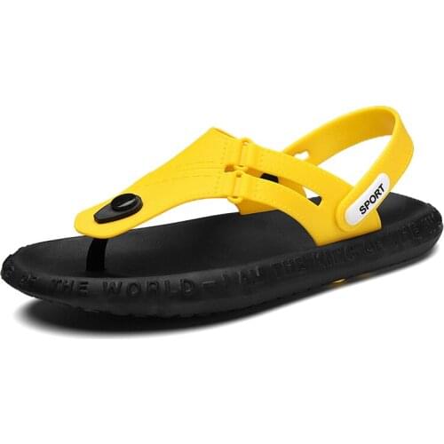 2021 New Summer Cool Water Flip Flops Men High quality Soft Beach Slippers Fashion Man Casual Sandals Zapatos Hombre White Black