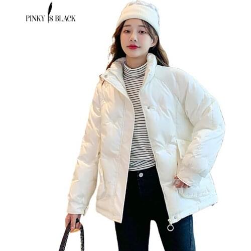 PinkyIsBlack 2021 New High Quality Winter Jacket Coat Women Fashion Stand-callor Jackets Winter Warm Women Clothing Casual Parka
