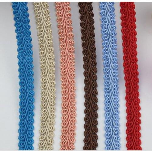 New Arrival 5 Meters Blue/Offwhite/Black DIY Lace Trim Braided for Costume High Quality Centipede Braid Sewing Lace Ribbon 12MM