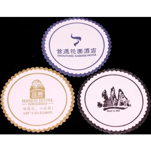 Disposable supplies bar teahouse hotel room coasters custom cups