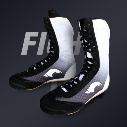 Professional Boxing Wrestling Shoes Rubber Outsole Breathable Combat Sneakers Lace-up training fighting boots Plus Size 35-46