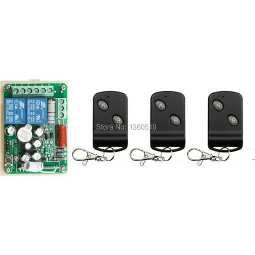 Remote Control Switch AC220V 2CH Lighting Switches Remote ON OFF Light Lamp SMD Power Remote Switch System 315/433.92MHZ Latch