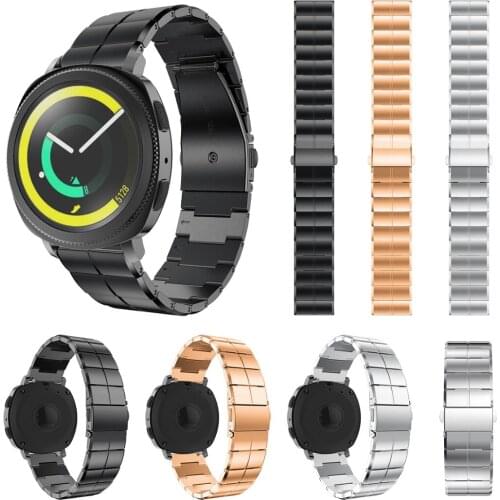 2021 Stainless Steel Strap For Samsung Gear Sport/Huawei 2/vivoactive3 Smart Watch Classic Folding Clasp Watchband 20 mm