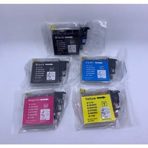YOTAT 2BK+3C Compatible ink cartridge LC11 LC16 LC38 LC39 LC67 LC60 LC61 LC65 LC975 LC990 LC985 LC1100 LC980