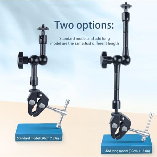 Super Clamp 7/11 inches Adjustable Magic Articulated Arm for Mounting Monitor LED Light LCD Video Camera Flash Camera DSLR