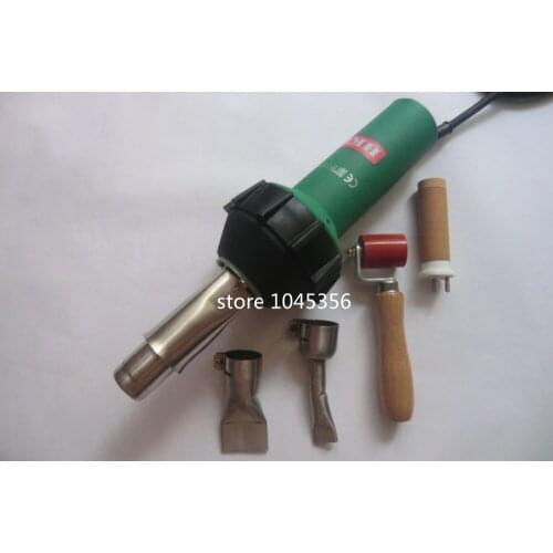 Hot Air Torch plastic welder Pistol 110V/220V 1600W+ 40mm flat nozzle +Roller +heater machine for welding pvc