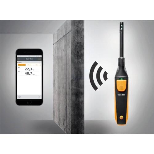 Testo 605i Bluetooth Range Up To 100M Testo Smart Probes Wireless Thermohygrometer 0560 2605 02 Operated Via Smartphone