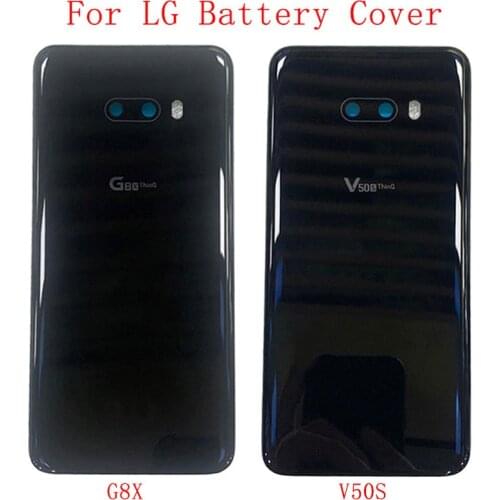Back Battery Cover Rear Door Panel Housing Case For LG G8X V50S Battery Cover with Camera Lens Flashlight Replacement Part