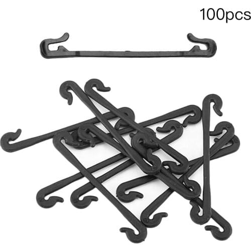 Vine Clip Grafting Clips Planting Support Frame Multipurpose PP 100pcs Garden Reuseable 100 PCS 6.5cm Black Hook