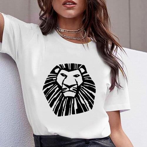 Women Disney Lion King Simba Print Vogue Fashion Tops Tumblr Tshirts Clothes Ladies Graphic Female Tee T-Shirt Unisex Clothing