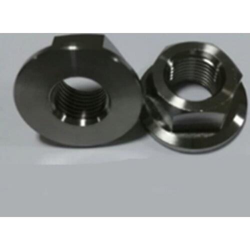 1pcs M5 M6 M8 M10 titanium alloy nut flange hexagon nuts non-slip tooth pitch 0.8mm~1.25mm
