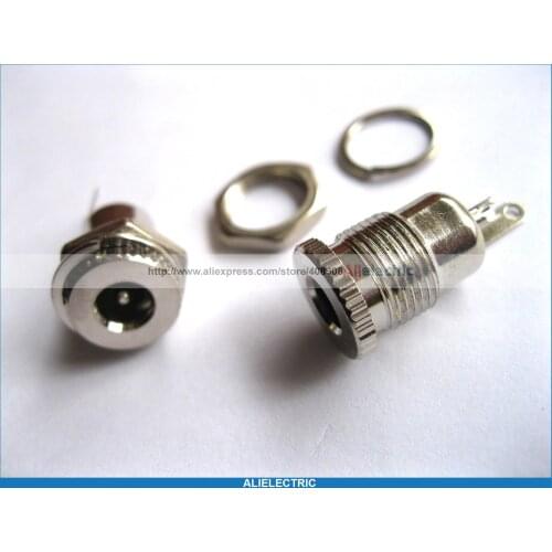 15 Pcs 2.1mm DC Power Jack Heavy Duty Metal Chassis Jack Socket Solder Type