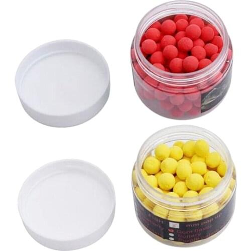 2 Box Smell Up Fishing Lure Boilies Floating Carp Baits Soluble in Water, 1 Box Yellow-Corn 14mm & 1 Box Red-Strawberry 14Mm