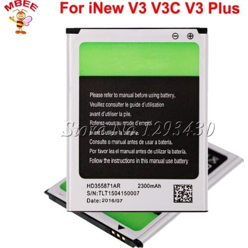 2300mAh For iNew V3 V3C V3+ V3 Plus Battery Batterie Bateria Batterij Accumulator AKKU